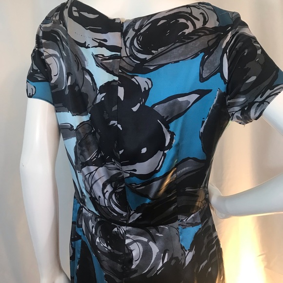 Pendleton Brilliant blue gray black 100% silk - Picture 6 of 8